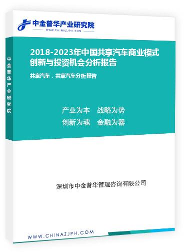 2018-2023年中國共享汽車商業(yè)模式創(chuàng)新與投資機(jī)會分析報告